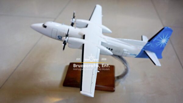 Model of Fokker 50 Skywest with detailed craftsmanship.